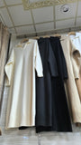 KANING College Wind Polo Collar Skirt Knitted Long Dress Women 2026 Autumn New Knitted Dress