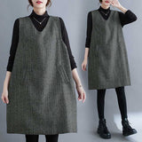 2026 Autumn And Winter Hairy Vest Vest Skirt Long Leisure Loose Large Size Bottom Skirt Woman