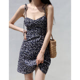 Xiao Zou Ju Chopped Flower Bag Hip Dress Female Summer Sexy Low-Breast Strap Sling A Skirt Skirt Beach Skirt