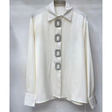 Euro 2026 New Niche Heavy Design Shirt Sex To Loose Long-Sleeved Women's Shirt Top
