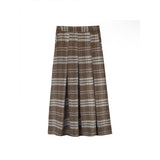 Add Thick Hair, Lattice Half-Dress Women Autumn And Winter Retro College Style Small Man Covering Across The Thin A-Word Long Skirt