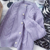 Korean Version Of The Gentle Mahjong Sweater Women's Coat 2026 Autumn And Winter New Loose Soft-Creative Knitted Cardigan Women's Clothing Trend
