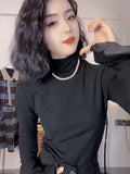 [Original Practice 40 Cool Silk Spong Chiffon] Exploding Temperament Fashion Repair Horn Sleeve Design Design
