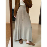 KANING Autumn Warm And Comfortable Knitted Skirt 2026 New Korean Edition Harvesting Skinny Mid-Dressed Skirt Woman