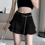 Real Shooting 2025 Denim Skirt Dress Women's French Retro High-Waist Cake Skirt 100-Folded Skirts And Hip Skirts