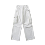 2025 Spring And Summer Hottie Loose High Waist Display Thin Leg Trousers Design Multi-Pocket Trousers Women