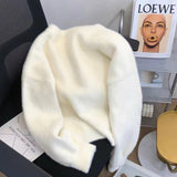 Kaning Milk White Imitation Water Velvet Sweater Coat 2026 Autumn And Winter New Loose Lazy Wind Knitted Open Shirt