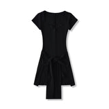 Hottie Sexy Deep V Girl Summer Slimming Waist Belt Short Dress