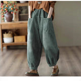 Autumn And Winter Wicked Women's Pants Retro Art Loose Thin Harlan Trousers Fat Leg Lanterns