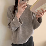 Kaning Loose Soft Slimy New Year Red Sweater Woman 2026 Autumn And Winter Lazy Wind Long Sleeves Wearing Knitted Shirt