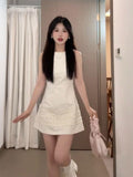Sleeveless Apricot Dress Women 2026 Summer New Small Temperament Straight Vest A Word Skirt High Sense