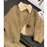 Fur One Skin Lamb Wool Coat Woman 2025 Autumn And Winter New Small Retro High-End Feel Lamb Velvet