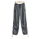 Trend-Setter Loose Workwear Trousers Women's In Blogger Street To Relax The Waist Thin Paper Bag Trousers Wide Leg Trousers