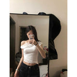 Design Lace Bare Shoulder Vest Women Summer Korean Version Of Pure Lusty Sexy Tight Slim Short Top
