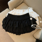 Sweet Wind Multi-Level Spoon Cake Half Dress Girl Spring Summer A Short Skirt