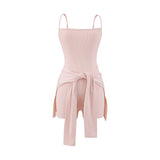 Sweet Hottie Summer Waist Strap Two Sets Of Slings With Sleeveless Bottom Vest Thread Thin Top