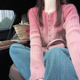 KANING Pink High-Functure Knitted Dress Girl Early Autumn 2026 New Korean Chic Chic Design Blouse