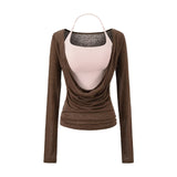 Pure Lust Wind Collar Long Sleeve Hoodie Top Yoga Sports T-Shirt Women Long Sleeves