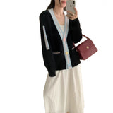 KANING Sweet And Gentle Knitted Cardigan 2026 Autumn New Women's Lazy Wind Loose Sweater Jacket
