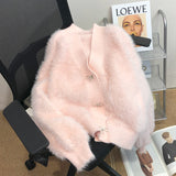 Autumn And Winter New Soft-Gutter V-Neck Bow Coat Sweet Delicate Knitted Women's Imitation Water Marinade Sweater Opener