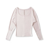 Big U Collar Long-Sleeved T-Shirt T-Shirt Inside The New Pure Desire