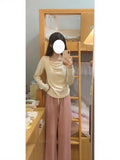 Casual Simple Style De Velvet Plus Velvet Bottom Shirt Women's Autumn And Winter Fashionable Atmosphere Slimming Inside A Solid Color T-Shirt