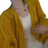 3.19 / New In Spring XUAN XIAO JIE Mahe Hair Reduction Knitted Cardigan Woman