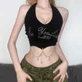 Hottie Sexy Low-Breasted Sling Waist Sling Vest Women's New Summer Design Reveals The Umbilion Of A Short Top
