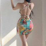 Spice Girls Sexy Cross-Dress With Dress Women's New Summer Design Slimming Ass Short Skirt
