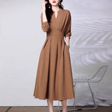 Early Spring Elegant Simple French Dress 2026 New Fashion Age Reduction Slim Temperament Dress