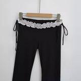 Spice Girls With The Same Lace Micro-Tuffs New Low-Waisted Casual Ass Sexy Trousers Thin Pure Lust