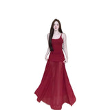 Light Fairy Dress Summer New Cool Art Series Stitching Mesh Knitted Long Skirt