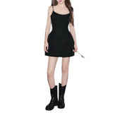 2025 Autumn Velvet Sling Skirt / French Temperament Small Black Dress Skirt Black Dress Skirt Dress Woman Trend