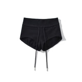 Hottie Summer High-Waisted Ass Slings Ultra-Short Hot Pants Beach Pants Fitness Leisure Arc Leg Length