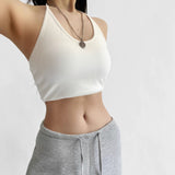Short With Chest Pad Hanging Neck Sling Vest Hot Girl Pure Want To Practice Yoga Movement Hottie Top
