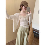 KANING Knitted Vest With Two Sets Of 2026 Autumn New Sweet Temperament To Show Knitted Cardigan Woman