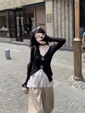 Pure Desire Alone To White Lace Lace Sling T-Shirt Women 2026 Spring And Autumn Folding Bottom Top
