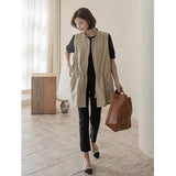 Casual Windwear Vest Women 2025 New Spring And Autumn Draw Rope Tied With A Hundred Temperament Windcoat Loose Vest Top