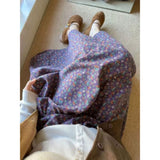 Summer Retro Style With Pocket Creades Half Skirt Woman New Tight Waist A Long Skirt Umbrella Skirt