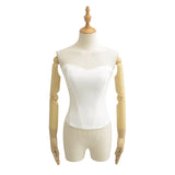 Hottie Three-Dimensional Fish Bone Girded Sleeveless Top Figure
