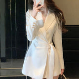 Old Money With Spring Strapd To The Dingy Acetic Acid Suit In The Long-Term Women's Coat 2025 New Korean Temperament Skirt