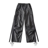 Street Ribbon Low-Sing Loose-Fitting Trousers Personality Multi-Pocket Tight Feet Dance Trousers Tide