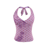 Real Shooting Hottie Hanging Neck Vest Woman With Breast Pad Summer 2026 Short Outer Wear Pure Desire Top