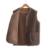 Lamb Coat Vest Vest Mother Shoulder Autumn And Winter Plus Velvet In The Elderly Thicken New Wear Warm