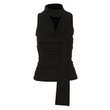 French Temperament Pure Windy Sexy V-Necked Sling Vest Women's Spring And Summer New Slimming Short Top