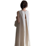 Sleeveless Vest Joint Dress Women's New Summer Seaside Vacation Leisure High-End Feel Long Skirt