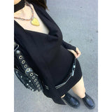 Spring Pure Lust Wind Hanging Neck Neck Long Sleeve Dress With Belt Slim Thin Ass Short Skirt