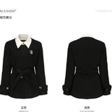 Fake Two Blazer Women 2026 Spring And Autumn Small Waist College Style High-End Black Suit Suit Woman