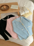 KANING Sweet And Gentle Knitted Cardigan 2026 Autumn New Women's Lazy Wind Loose Sweater Jacket