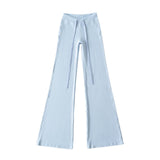 Laziness And Languids Are Thin And Thin On The Basis Of Low-Waist Micro-Racleous Trousers New Thin And High-Waisted Trousers